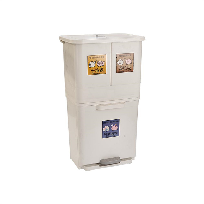 OEM&ODM Eco-Friendly Multi-Compartment Segregated Waste Bins with Function Labels Available in Stock
